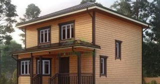 Двухэтажный дом из бруса в Иваново от Строй-монтаж - строительство от 134420 руб.