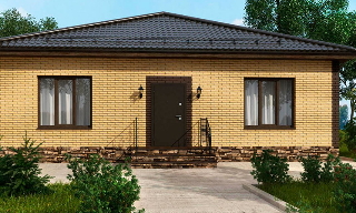 Проекты одноэтажных домов из кирпича | Строй-монтаж - Иваново от 3619 рублей