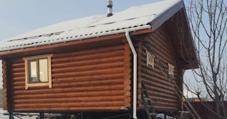 Баня из оцилиндрованного бревна под ключ в Иваново - от 134420 рублей